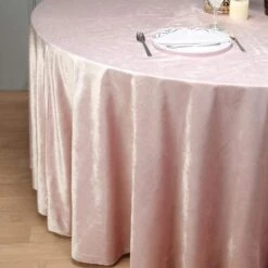120" Round Premium Velvet Tablecloth -Optimal Home Decoration 120 round premium velvet tablecloth 28965822660671