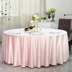 120" Round Premium Velvet Tablecloth -Optimal Home Decoration 120 round premium velvet tablecloth 28965822726207