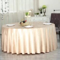 120" Round Premium Velvet Tablecloth -Optimal Home Decoration 120 round premium velvet tablecloth 28965822922815