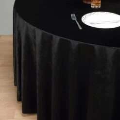 120" Round Premium Velvet Tablecloth -Optimal Home Decoration 120 round premium velvet tablecloth 28978416255039