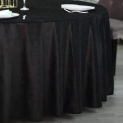 120" Round Premium Velvet Tablecloth -Optimal Home Decoration 120 round premium velvet tablecloth 28978416746559