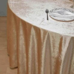 120" Round Premium Velvet Tablecloth -Optimal Home Decoration 120 round premium velvet tablecloth 28978709954623