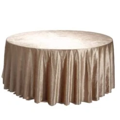 120" Round Premium Velvet Tablecloth -Optimal Home Decoration 120 round premium velvet tablecloth tab vel 120 chmp 28965822791743