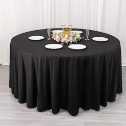 120" Scuba Polyester Round Tablecloth Wedding Table Linens -Optimal Home Decoration 120 scuba polyester round tablecloth wedding table linens 30974076846143