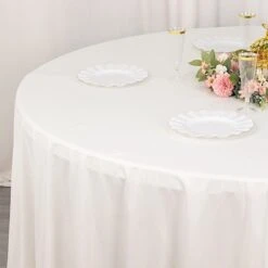 120" Scuba Polyester Round Tablecloth Wedding Table Linens -Optimal Home Decoration 120 scuba polyester round tablecloth wedding table linens 30974077239359
