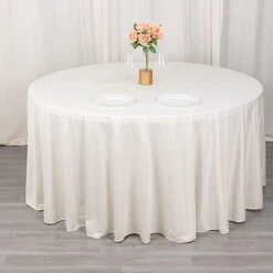 120" Scuba Polyester Round Tablecloth Wedding Table Linens -Optimal Home Decoration 120 scuba polyester round tablecloth wedding table linens 30974077468735