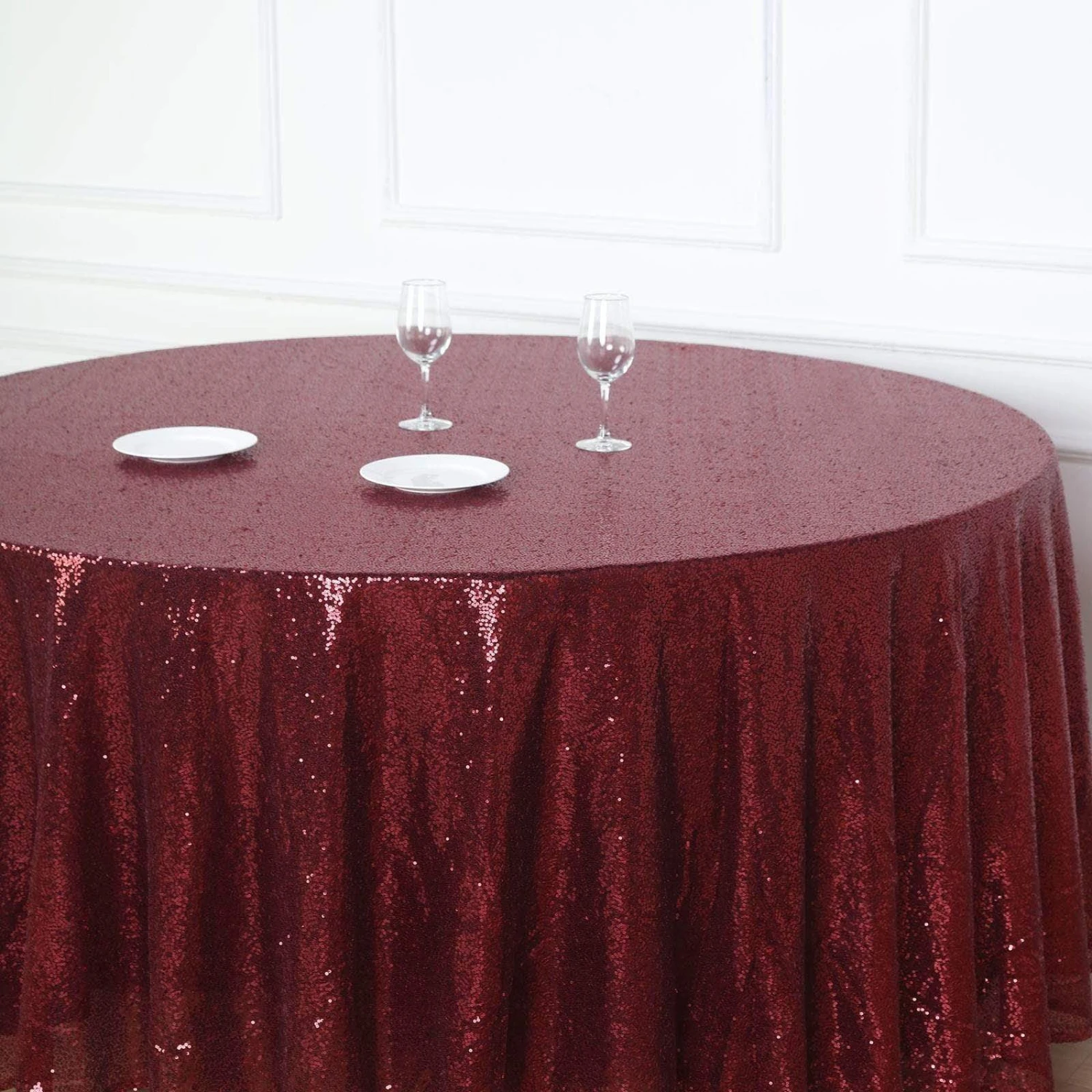 120" Sequined Round Tablecloth 7 120" Sequined Round Tablecloth - Image 5