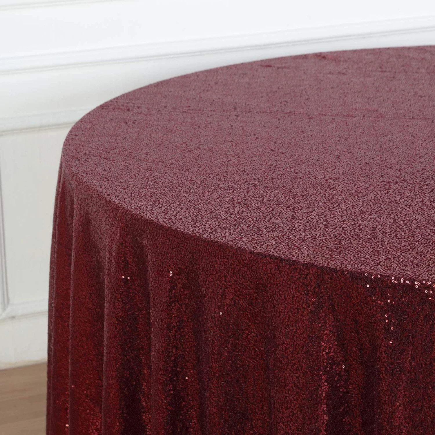 120" Sequined Round Tablecloth 5 120" Sequined Round Tablecloth - Image 3