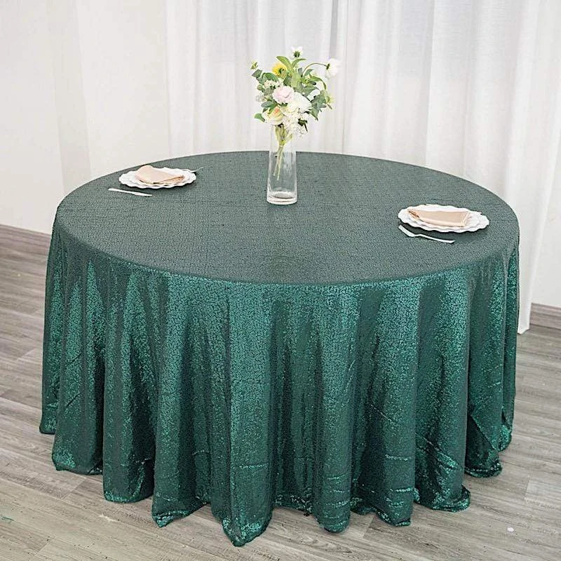 120" Sequined Round Tablecloth 20 120" Sequined Round Tablecloth - Image 18