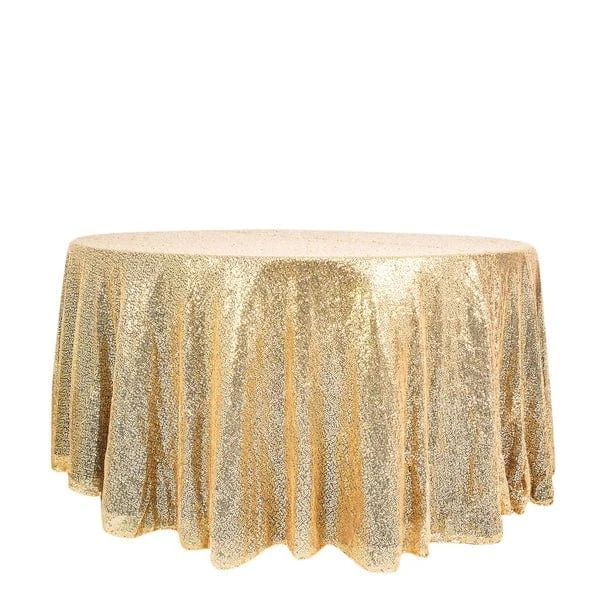120" Sequined Round Tablecloth 12 120" Sequined Round Tablecloth - Image 10