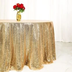 120" Sequined Round Tablecloth 34 120" Sequined Round Tablecloth -Optimal Home Decoration 120 sequined round tablecloth 29047239376959