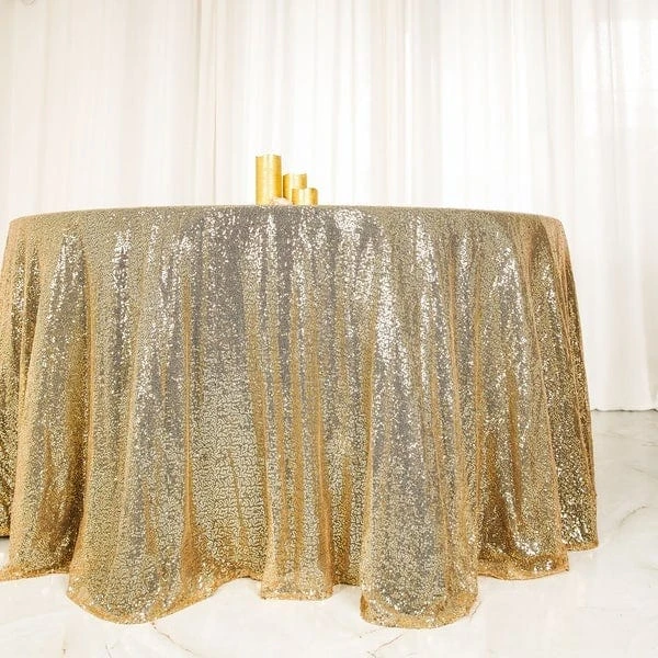 120" Sequined Round Tablecloth 16 120" Sequined Round Tablecloth - Image 14