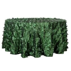 120" Taffeta Round Tablecloth With Leaf Petals Design 24 120" Taffeta Round Tablecloth With Leaf Petals Design -Optimal Home Decoration 120 taffeta round tablecloth with leaf petals design green tab leaf 120 grn 28094273126463