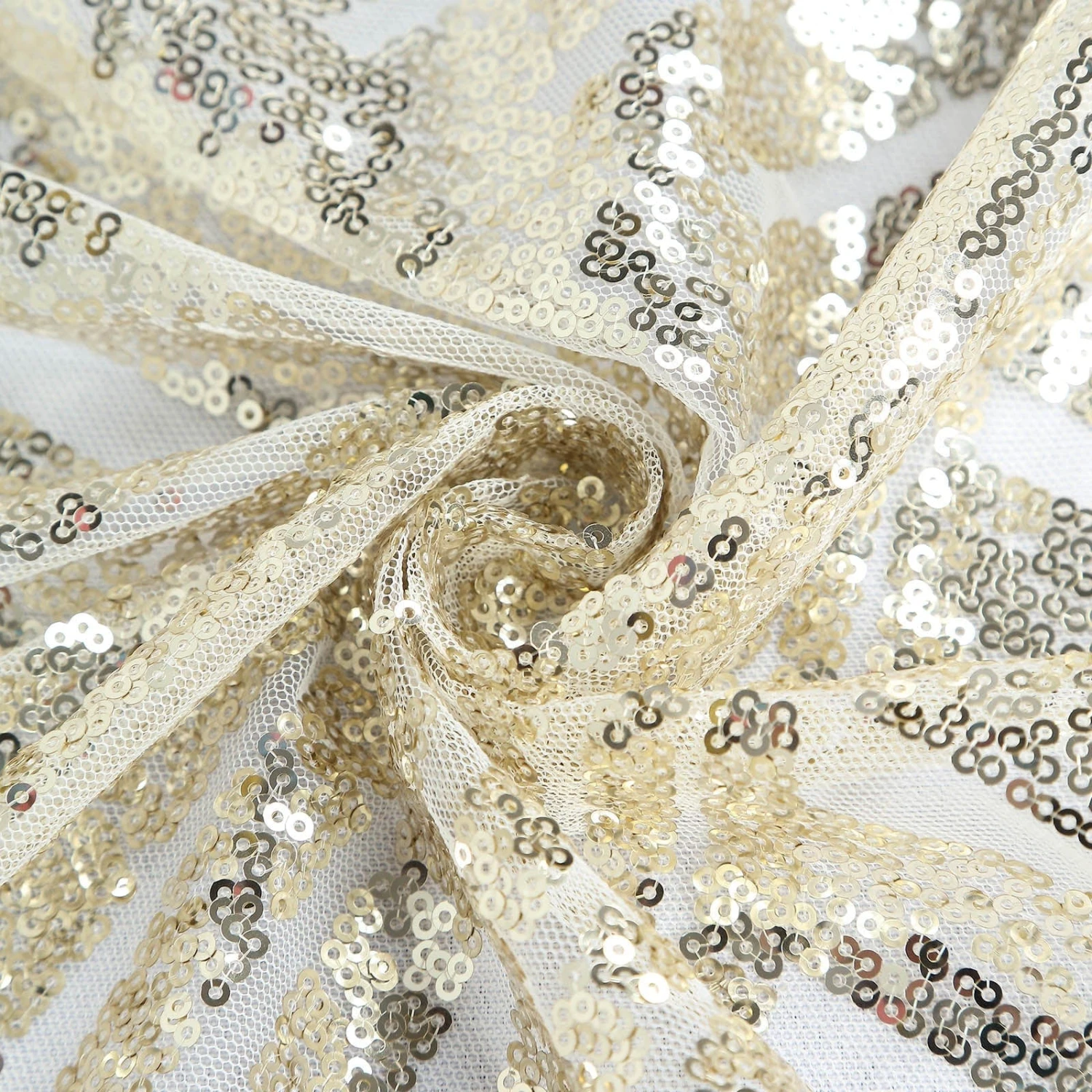 120" Tulle Round Tablecloth With Sequins And Geometric Pattern 20 120" Tulle Round Tablecloth With Sequins And Geometric Pattern - Image 18