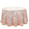 120" Tulle Round Tablecloth With Sequins And Geometric Pattern -Optimal Home Decoration 120 tulle round tablecloth with sequins and geometric pattern tab 02g 120 046 30740495990847