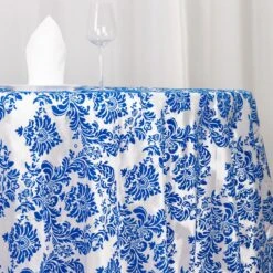 120" Velvet Damask Flocking Taffeta Round Tablecloth -Optimal Home Decoration 120 velvet damask flocking taffeta round tablecloth 30944146718783
