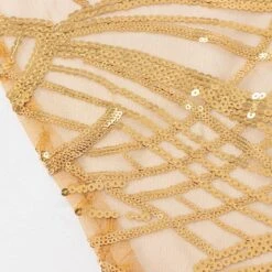 120" Mesh Round Tablecloth With Wavy Embroidered Sequins -Optimal Home Decoration 120 wave mesh round tablecloth with embroidered sequins 30898184519743