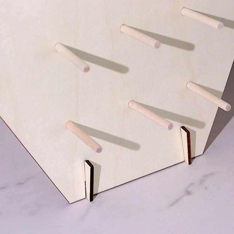 13" Donut Wall Display Stands Hexagon Wooden Board Dessert Holder - Natural 6 13" Donut Wall Display Stands Hexagon Wooden Board Dessert Holder - Natural - Image 4