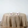 132" Burlap Round Tablecloth - Natural Brown 1 132" Burlap Round Tablecloth - Natural Brown -Optimal Home Decoration 132 burlap round tablecloth natural brown tab jute 136 nat 4764850585663