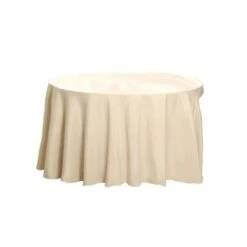 132" Polyester Round Tablecloth Wedding Party Table Linens -Optimal Home Decoration 132 polyester round tablecloth wedding party table linens 28965855166527