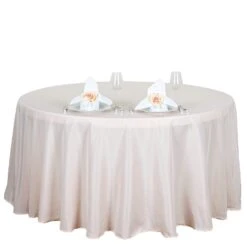 132" Polyester Round Tablecloth Wedding Party Table Linens -Optimal Home Decoration 132 polyester round tablecloth wedding party table linens 28965855592511