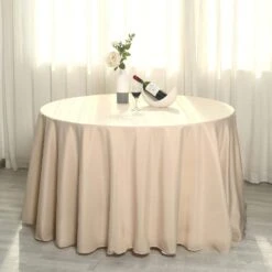 132" Polyester Round Tablecloth Wedding Party Table Linens