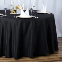 132" Premium Polyester Round Tablecloth Wedding Party Table Linens -Optimal Home Decoration 132 premium polyester round tablecloth wedding party table linens 28965862277183