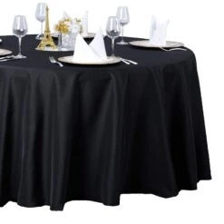 132" Premium Polyester Round Tablecloth Wedding Party Table Linens -Optimal Home Decoration 132 premium polyester round tablecloth wedding party table linens 28965862309951