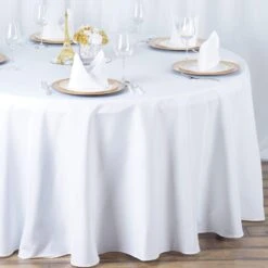 132" Premium Polyester Round Tablecloth Wedding Party Table Linens -Optimal Home Decoration 132 premium polyester round tablecloth wedding party table linens 28965862703167