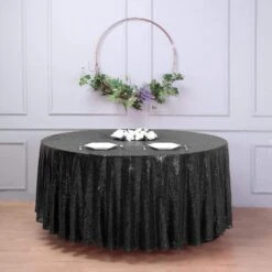 132" Sequined Round Tablecloth -Optimal Home Decoration 132 sequined round tablecloth 28965867716671