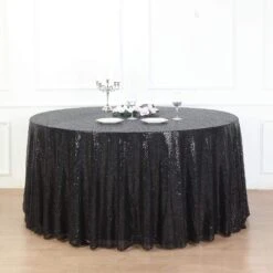 132" Sequined Round Tablecloth -Optimal Home Decoration 132 sequined round tablecloth 28978809634879