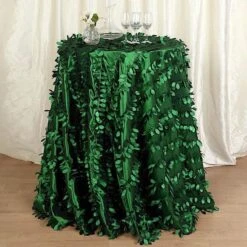 132" Taffeta Round Tablecloth With Leaf Petals Design 27 132" Taffeta Round Tablecloth With Leaf Petals Design -Optimal Home Decoration 132 taffeta round tablecloth with leaf petals design 29501268787263