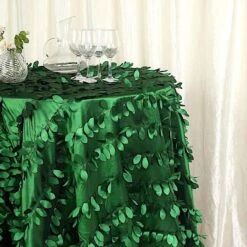 132" Taffeta Round Tablecloth With Leaf Petals Design 28 132" Taffeta Round Tablecloth With Leaf Petals Design -Optimal Home Decoration 132 taffeta round tablecloth with leaf petals design 29501268820031