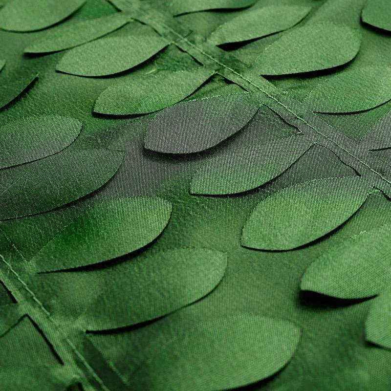 132" Taffeta Round Tablecloth With Leaf Petals Design 11 132" Taffeta Round Tablecloth With Leaf Petals Design - Image 9