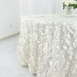 132" Taffeta Round Tablecloth With Leaf Petals Design 38 132" Taffeta Round Tablecloth With Leaf Petals Design -Optimal Home Decoration 132 taffeta round tablecloth with leaf petals design 29506399764543