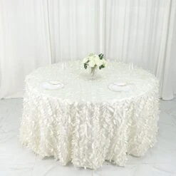 132" Taffeta Round Tablecloth With Leaf Petals Design 39 132" Taffeta Round Tablecloth With Leaf Petals Design -Optimal Home Decoration 132 taffeta round tablecloth with leaf petals design 29506399895615