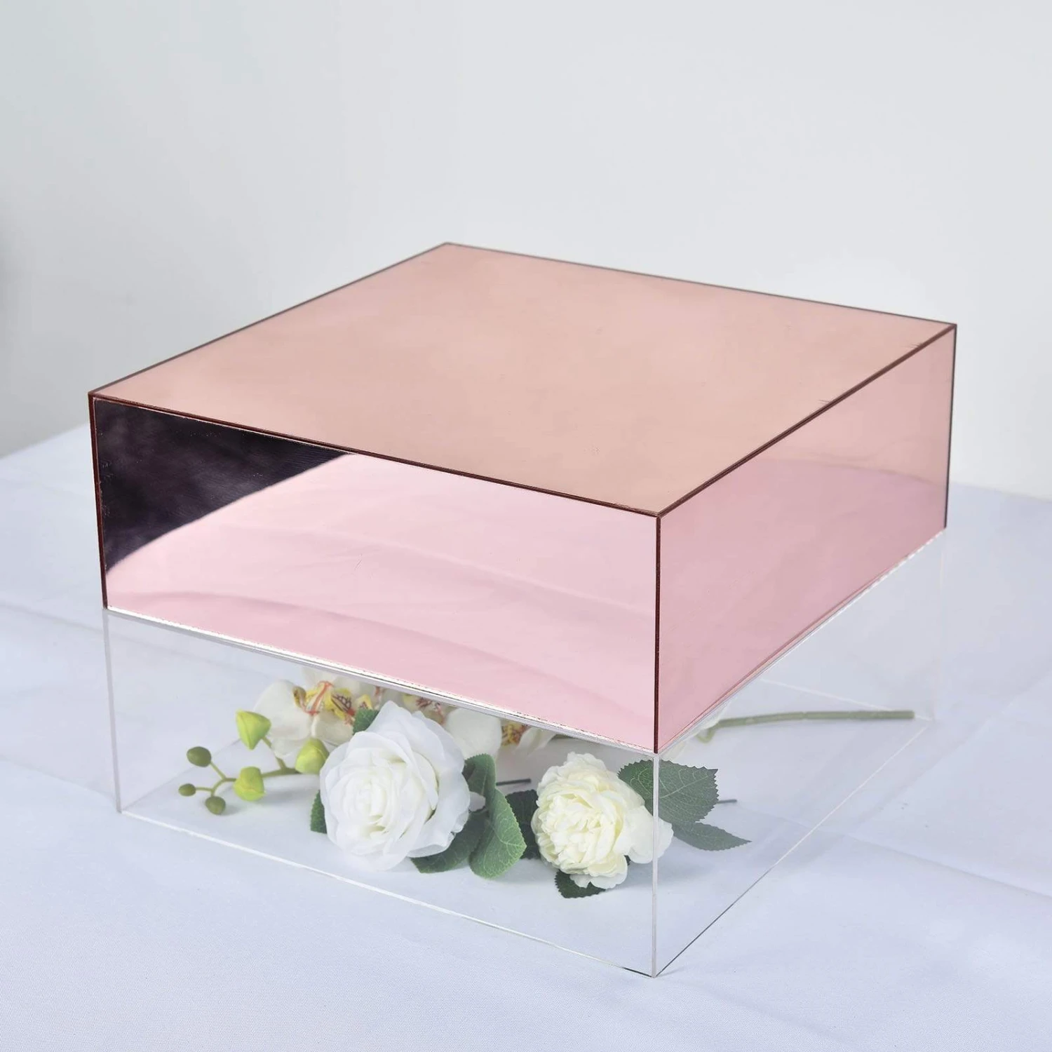 14" Acrylic Display Box Cake Stand Mirror Pedestal Riser 7 14" Acrylic Display Box Cake Stand Mirror Pedestal Riser - Image 5