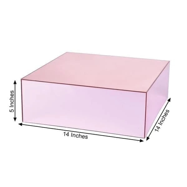 14" Acrylic Display Box Cake Stand Mirror Pedestal Riser 4 14" Acrylic Display Box Cake Stand Mirror Pedestal Riser - Image 2