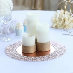 14" Metal Crystal Beaded Round Charger Plates 26 14" Metal Crystal Beaded Round Charger Plates -Optimal Home Decoration 14 metal crystal beaded round charger plates 28993030520895