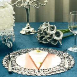 14" Metal Crystal Beaded Round Charger Plates 27 14" Metal Crystal Beaded Round Charger Plates -Optimal Home Decoration 14 metal crystal beaded round charger plates 28993030553663