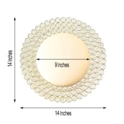 14" Metal Crystal Beaded Round Charger Plates 29 14" Metal Crystal Beaded Round Charger Plates -Optimal Home Decoration 14 metal crystal beaded round charger plates 28993030651967