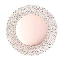 14" Metal Crystal Beaded Round Charger Plates