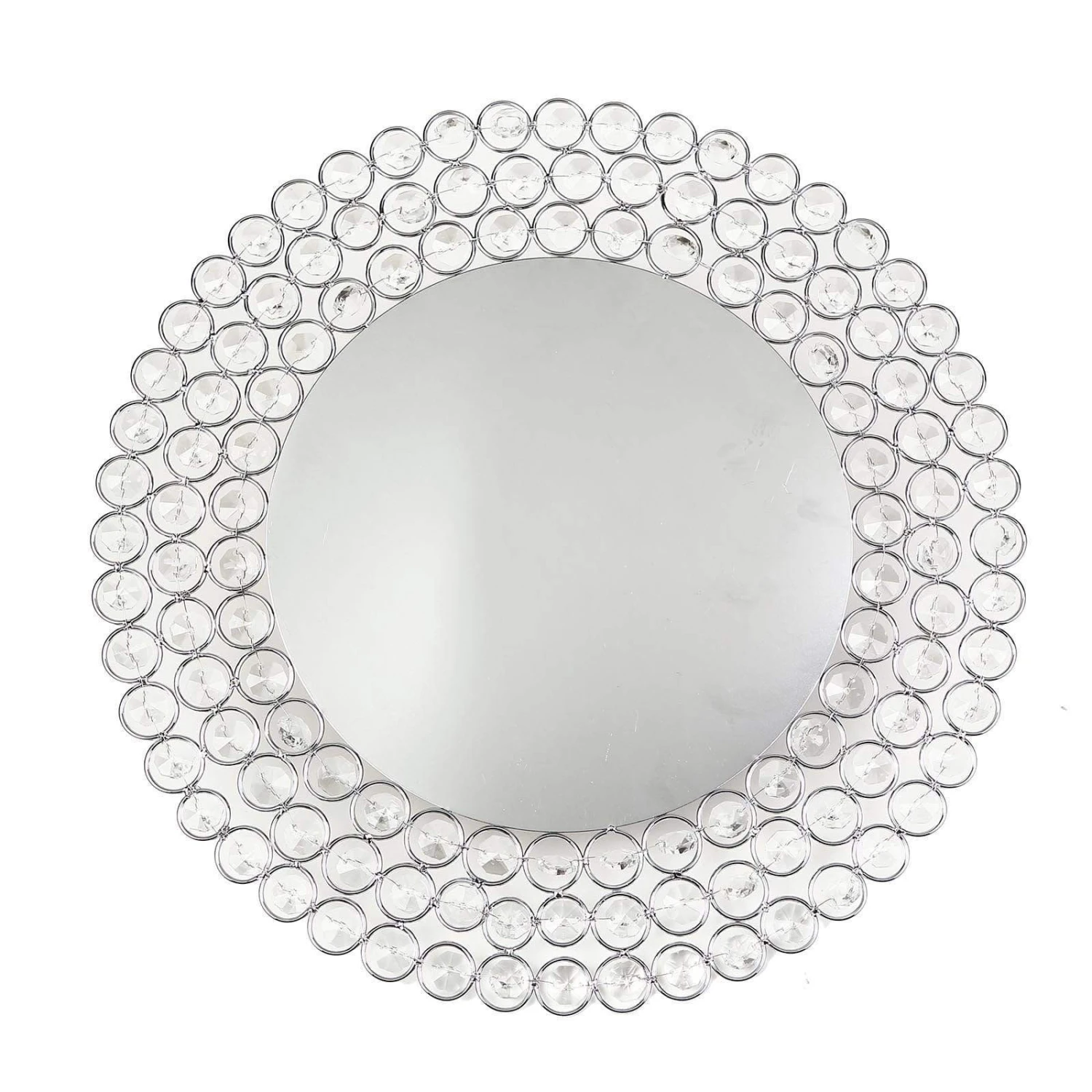 14" Metal Crystal Beaded Round Charger Plates 17 14" Metal Crystal Beaded Round Charger Plates - Image 15