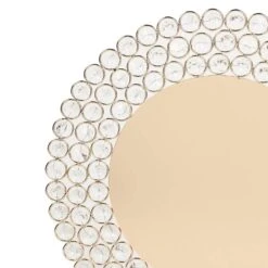 14" Metal Crystal Beaded Round Charger Plates 33 14" Metal Crystal Beaded Round Charger Plates -Optimal Home Decoration 14 metal crystal beaded round charger plates rose gold 28993030750271