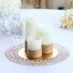 14" Metal Crystal Beaded Round Charger Plates 34 14" Metal Crystal Beaded Round Charger Plates -Optimal Home Decoration 14 metal crystal beaded round charger plates rose gold 28993030783039