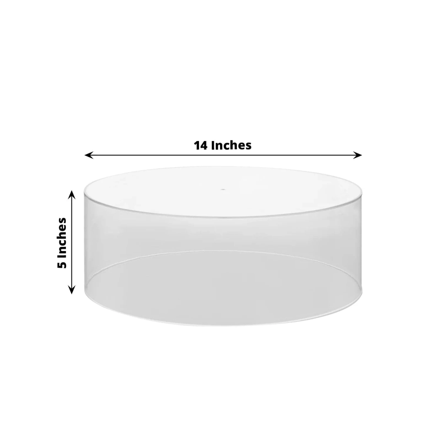 Round Acrylic Cake Stand Pedestal Riser With Hollow Bottom - Clear 4 Round Acrylic Cake Stand Pedestal Riser With Hollow Bottom - Clear - Image 2