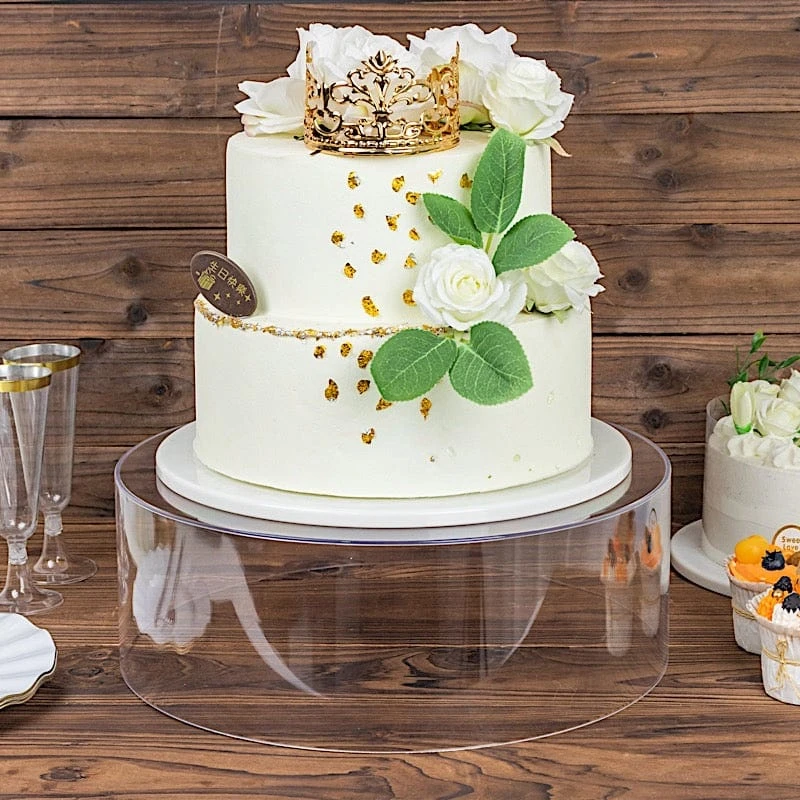 Round Acrylic Cake Stand Pedestal Riser With Hollow Bottom - Clear 12 Round Acrylic Cake Stand Pedestal Riser With Hollow Bottom - Clear - Image 10