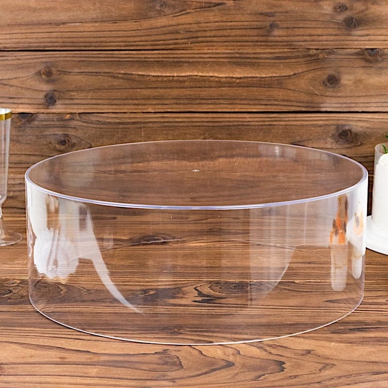 Round Acrylic Cake Stand Pedestal Riser With Hollow Bottom - Clear 6 Round Acrylic Cake Stand Pedestal Riser With Hollow Bottom - Clear - Image 4