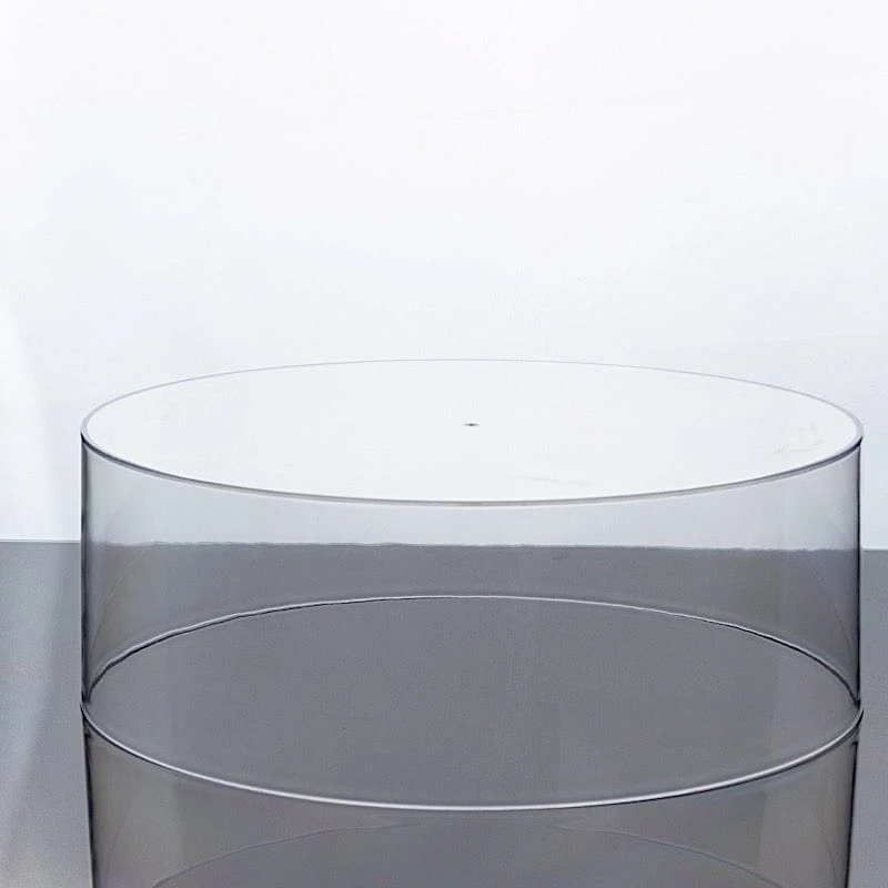 Round Acrylic Cake Stand Pedestal Riser With Hollow Bottom - Clear 3 Round Acrylic Cake Stand Pedestal Riser With Hollow Bottom - Clear