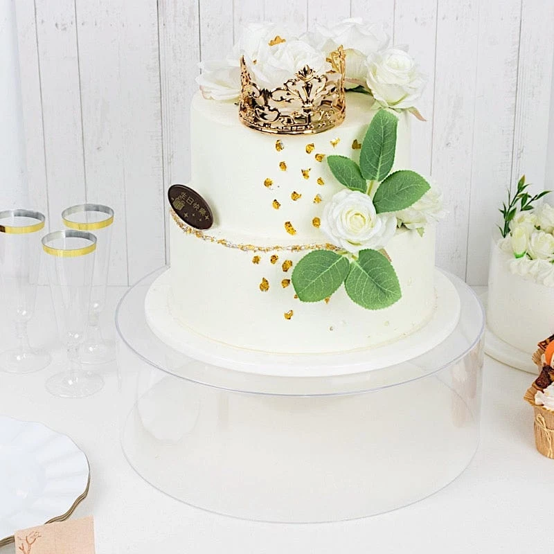 Round Acrylic Cake Stand Pedestal Riser With Hollow Bottom - Clear 5 Round Acrylic Cake Stand Pedestal Riser With Hollow Bottom - Clear - Image 3